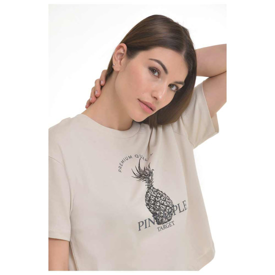 Target Γυναικεία κοντομάνικη μπλούζα Single Jersey Crop Top Pineapple Target Γυναικεία κοντομάνικη μπλούζα Single Jersey Crop Top Pineapple